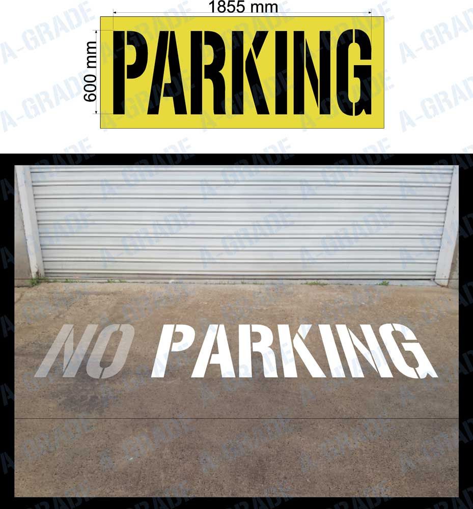 600mm 'PARKING' STENCIL - 1.5mm