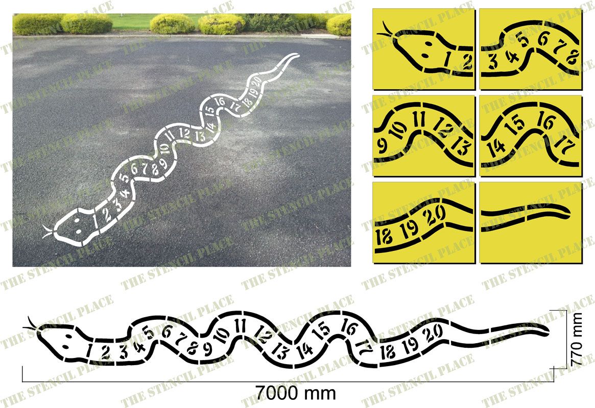 NUMBER SNAKE STENCIL - 1.5mm