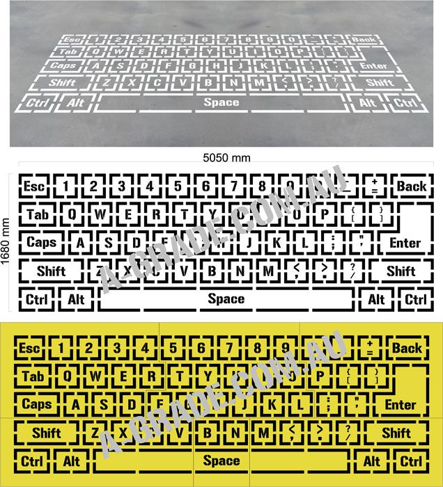 QWERTY KEYBOARD STENCIL SET - 1.5mm