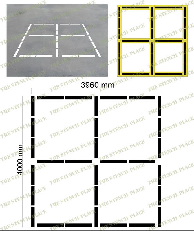 4 SQUARE STENCIL SET - 1.5mm