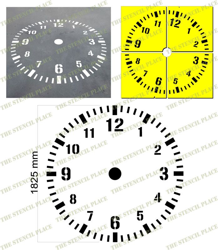 CLOCK FACE STENCIL - 1.5mm