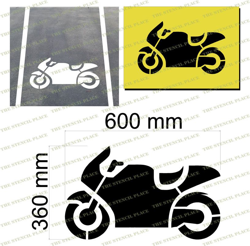 MOTORBIKE PARKING STENCIL - 1.5mm