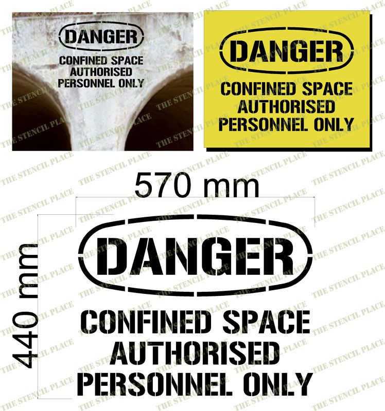 CONFINED SPACE STENCIL - 1.5mm