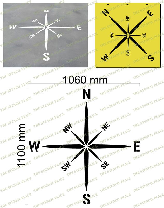 COMPASS STENCIL - 1.5mm