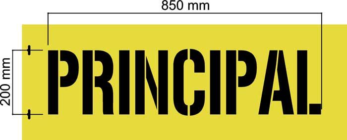 200mm 'PRINCIPAL' STENCIL - 1.5mm