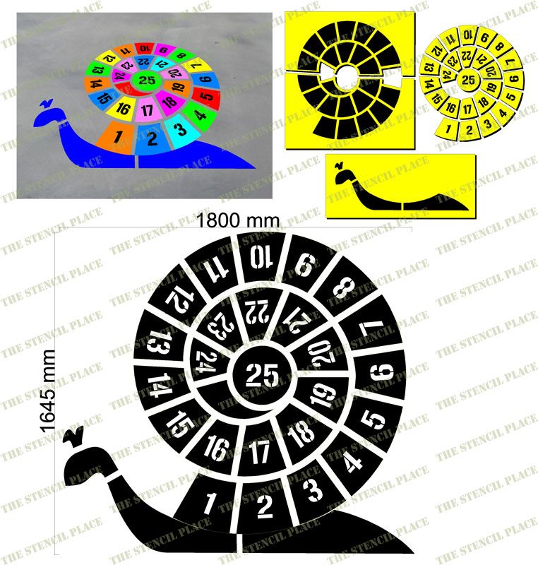 SNAIL HOPSCOTCH STENCIL - 1.5mm