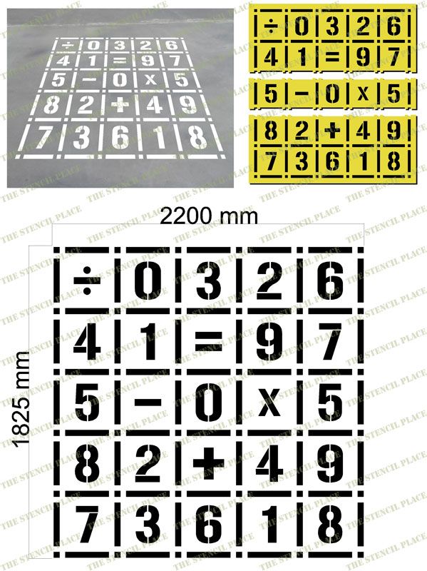 MATHS GRID STENCIL - 1.5mm