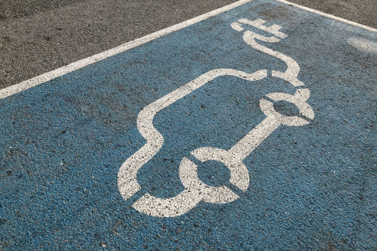 EV car park stencil