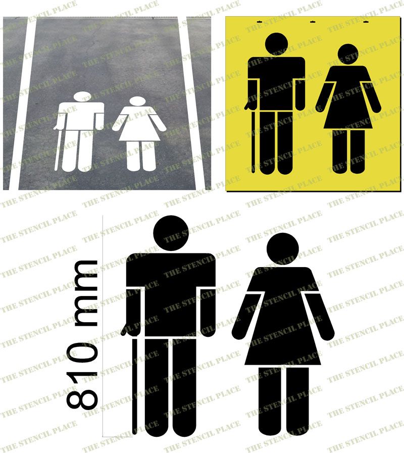 810mm SENIORS PARKING STENCIL - 1.5mm