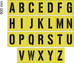 600mm A to Z - ALPHABET STENCIL SET - 1.5mm