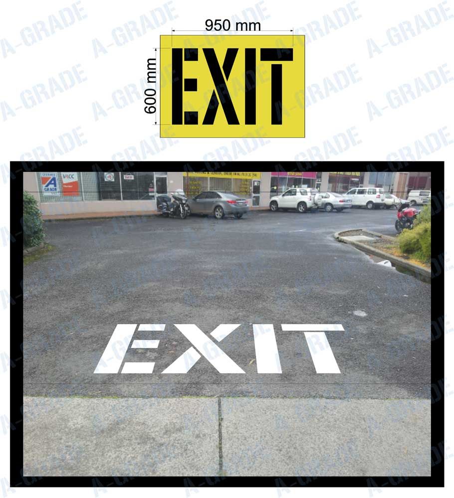 600mm 'EXIT' STENCIL - 1.5mm