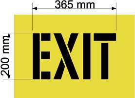 200mm 'EXIT' STENCIL - 1.5mm